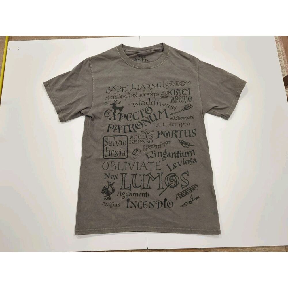 Harry Potter Small Gray Spell T-shirt Expecto Patronum Used